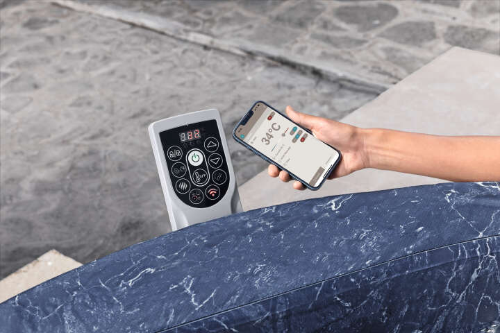 Bestway LAY-Z-SPA® Energiespar-Whirlpool Toronto AirJet™ Holz-Optik